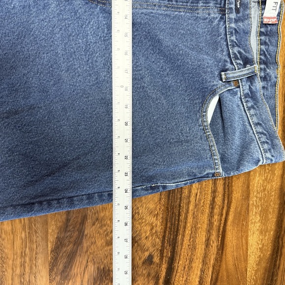 Levis 505 Denim Jeans Mens 42x30 Blue Wash Regular Fit Straight Leg - Picture 6 of 10